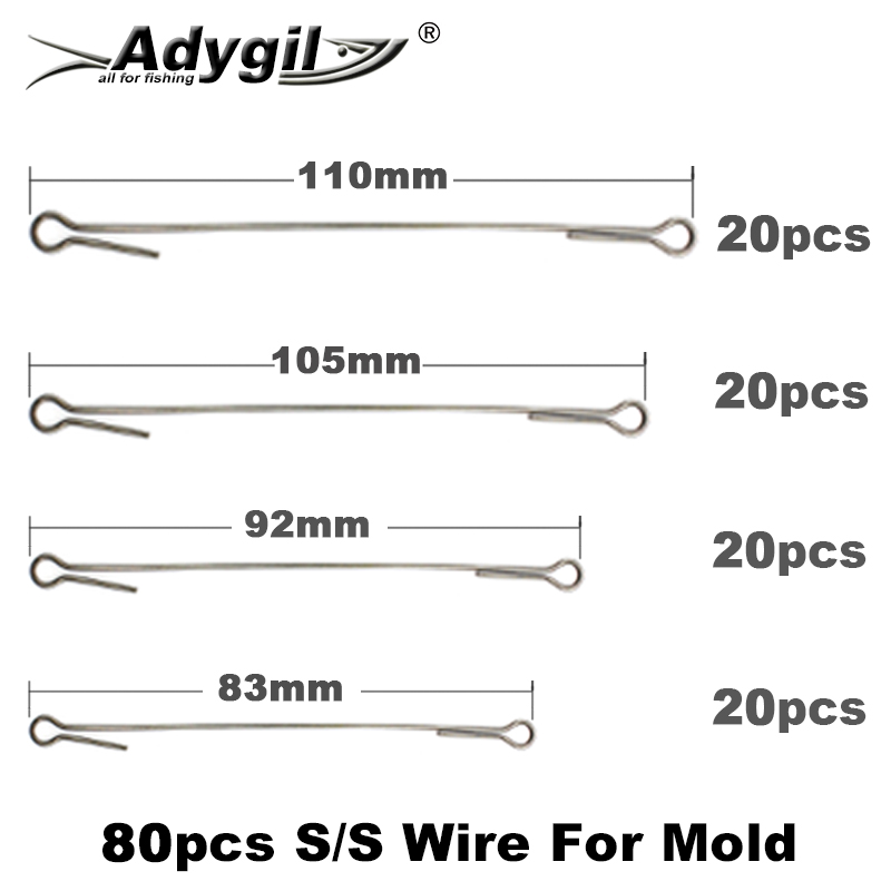 Fishing Lure Jig - 80 шт., S/S провода для рыбалки,