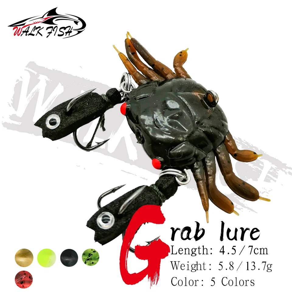 Fishing Lure Soft Plastic - WALK FISH 1 шт. Мягкая приманка-краб,